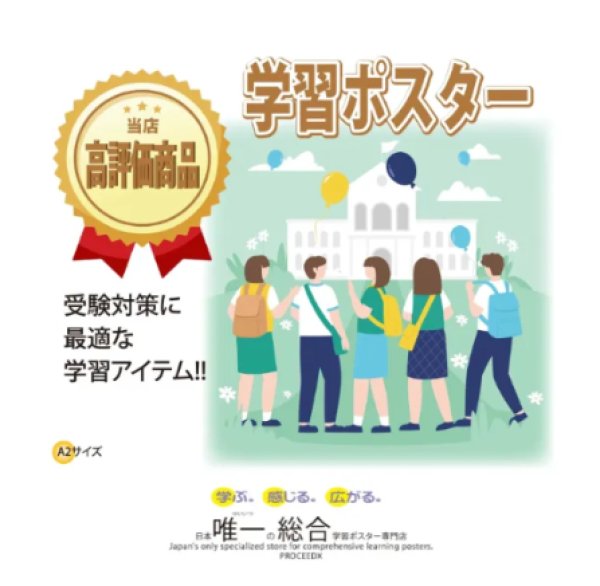 画像9: proceedx 学習ポスター1576高校英文解釈の要点勉強部屋　教室　壁貼り　学習　大学受験　　 (9)