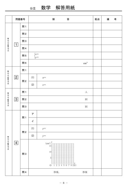 画像4: 高校入試 県別 過去問 2022年度 数学 (4)
