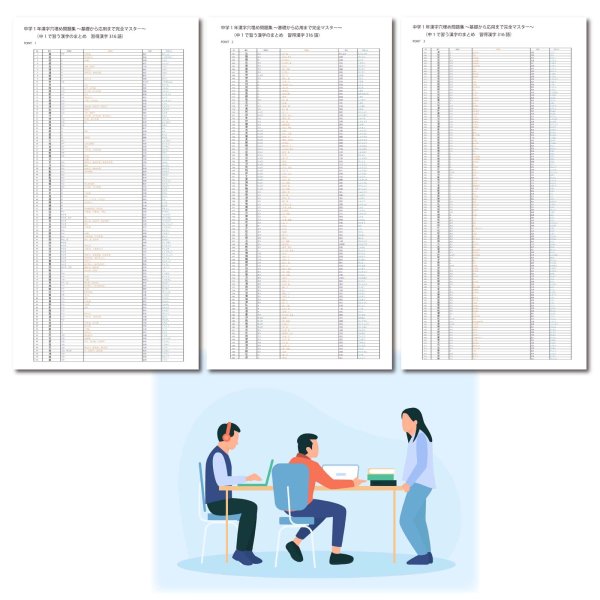 画像9: 中学1年漢字穴埋め問題集 〜完全マスター〜 3点セット(4)応用+総合問題 (9)