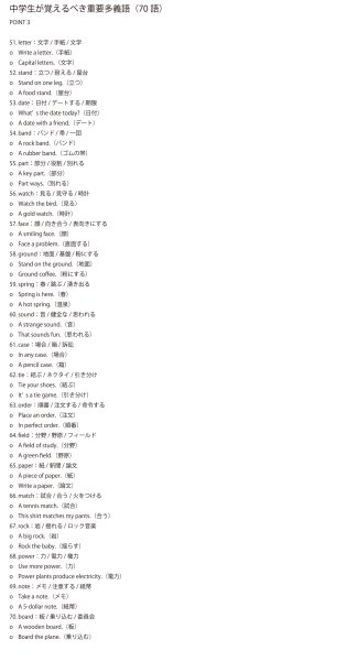 画像9: 中学生が覚えるべき重要多義語(70語)(3)応用+総合問題 (9)