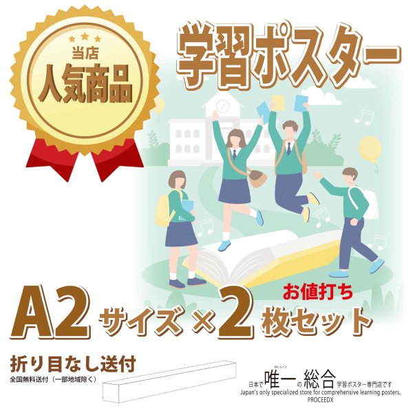 画像5: 学習ポスター漢字の検定合格準２級 A2サイズお値打ち2点セット日本製 (5)