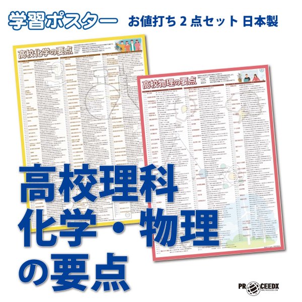 画像1: 学習ポスター高校理科 A2サイズお値打ち2点セット日本製 (1)