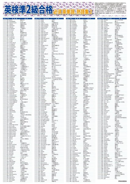 画像3: 英検準2級に出る！英単語＆熟語の決定版ポスター　2枚セット　日本製 (3)