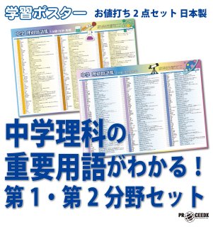 福袋8 5枚セット】中学理科・数学公式・宇宙 学習ポスター A2