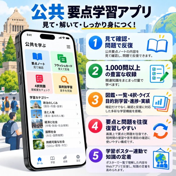 画像2: 1563【学習アプリ】 公共要点ノート (2)