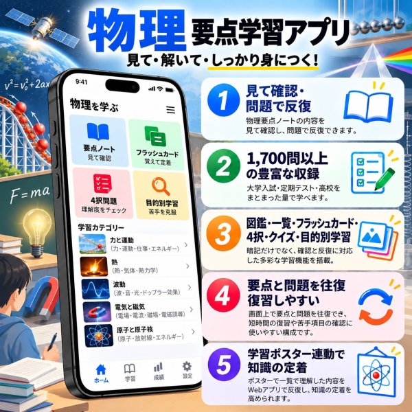 画像2: 1571【学習アプリ】 物理要点ノート (2)