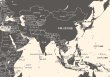画像3: PROCEEDX美しい世界地図 パステルカラーベージュ1 学習ポスターミニマルマップA2サイズ 折り目無し送付日本製 1283 [ポスター] [ポスター] (3)