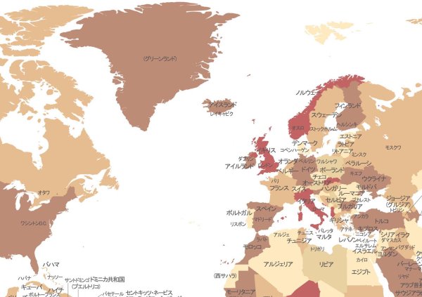 画像3: PROCEEDX美しい世界地図 パステルカラーベージュ3 学習ポスターミニマルマップA2サイズ折り目無し送付日本 1285 [ポスター] [ポスター] (3)