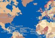 画像3: PROCEEDX美しい世界地図 パステルカラーブルー3 学習ポスターミニマルマップA2サイズ折り目無し送付日本製 1288 [ポスター] [ポスター] (3)
