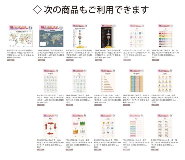 画像14: PROCEEDXよくわかる　アルファベット　PP加工 モッテソーリ学習ポスター A4サイズ 日本製 送料無料 (14)
