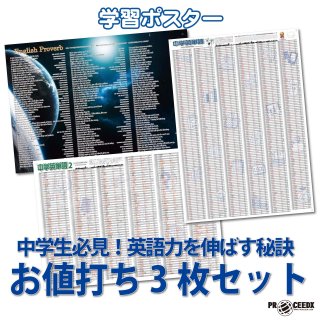 小学生向け】英語を楽しく学べる学習ポスター3枚セット！