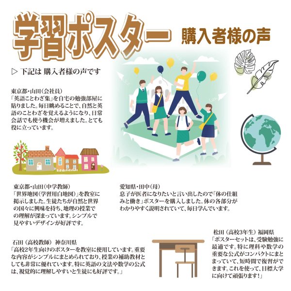 画像4: proceedx 3217中高生の必須漢字と未来の地図!お値打ち3枚セット 日本製 (4)