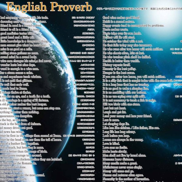 画像3: proceedx　学習ポスター0009英語ことわざ集  送料無料　折り目無し送付　勉強部屋　教室　壁掛け　学生　一般 折り目なし送付 (3)