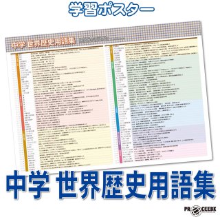 中学世界地理用語集】地理の重要語彙を一目で学べる！学習ポスター