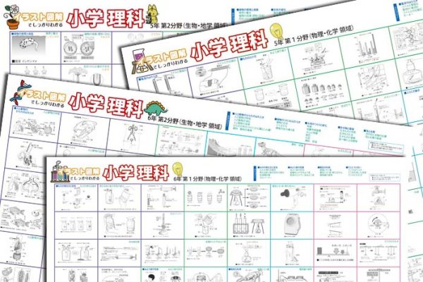 proceedx　学習ポスター0984学習小学理科４点セット送料無料　勉強部屋　教室　壁掛け　小学