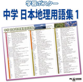 中学受験　地理　実力UP地理用語 7冊セット▼値下げ依頼〜歓迎▼ 中学世界地理用語集】地理の重要語彙を一目で学べる！学習ポスター