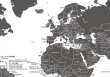画像2: PROCEEDX美しい世界地図　ブラック学習ポスターミニマルマップ　折り目なし送付　A1ビッグサイズ日本製1268 (2)