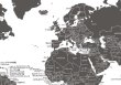 画像3: PROCEEDX美しい日本+世界地図セット ブラック2学習ポスターミニマルマップA2、A1ビッグサイズ日本製　折り目なし送付 影付き1307 (3)