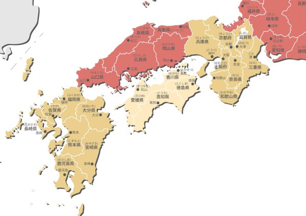 画像2: PROCEEDX美しい日本地図 書き込み自由  パステルカラーベージュ3 学習ポスターミニマルマップ フレーム付きA2サイズ日本 影付き1311 (2)