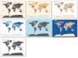 PROCEEDX美しい世界地図学習ポスターミニマルマップA2サイズ 7点セット 日本製　丸筒送付 1330