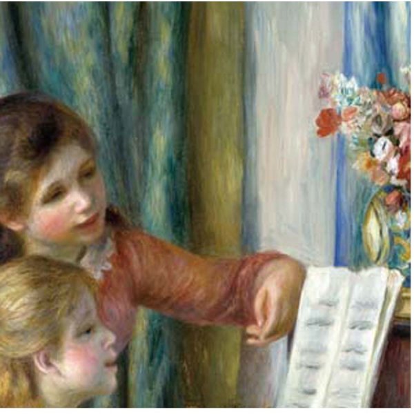 画像4: proceedx名画 絵画ポスター2035ピアノに向かう娘たち/ルノワール額フレーム付 送料無料 アートインテリア カフェ 店舗 オフィス 壁掛け (4)