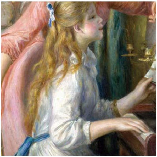 画像5: proceedx名画 絵画ポスター2035ピアノに向かう娘たち/ルノワール額フレーム付 送料無料 アートインテリア カフェ 店舗 オフィス 壁掛け (5)