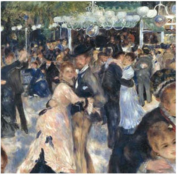 画像4: proceedx名画 絵画ポスター2036ムーラン・ド・ラ・ギャレットの舞踏会/ルノワール額フレーム付 送料無料 アートインテリア カフェ 店舗  (4)