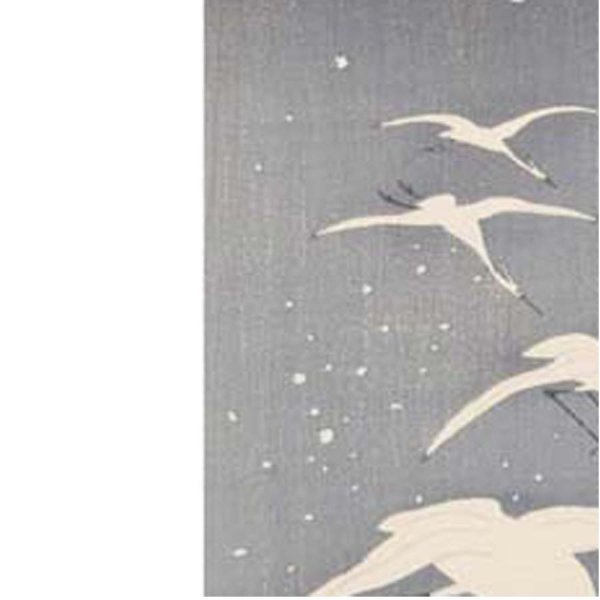 画像4: proceedx名画 絵画ポスター2060雪の白鷺/小原古邨額フレーム付 送料無料 アートインテリア カフェ 店舗 オフィス 壁掛け 新築祝 (4)