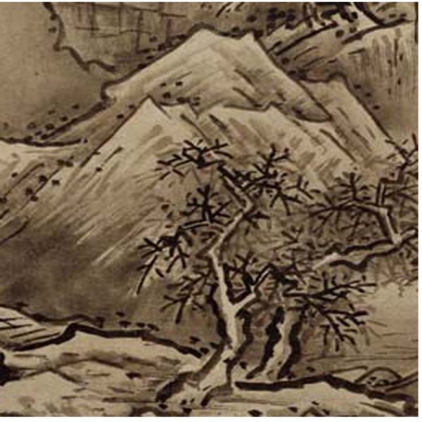 画像5: proceedx名画 絵画ポスター2062 秋冬山水図<冬景>/雪舟額フレーム付 送料無料 アートインテリア カフェ 店舗 オフィス 壁掛け 新築祝 (5)