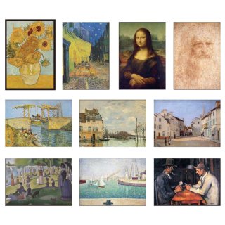 世界の名画1~4 豪華20枚セット】世界の名画を一度に楽しむ 額フレーム付き