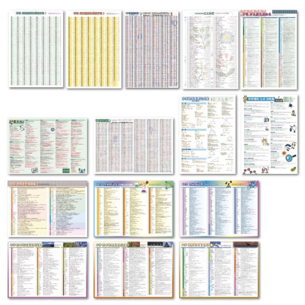 proceedx学習ポスター3108中2年15枚セット、送料無料、勉強部屋、教室、壁はり、中学