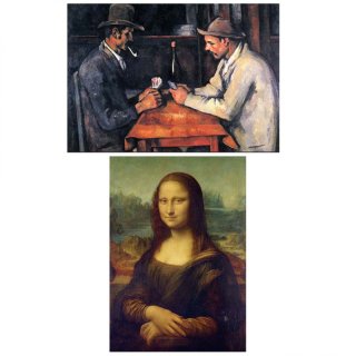 名画お値打ち2枚セット】上村松園＆雪舟 A3サイズ 美人画と水墨画