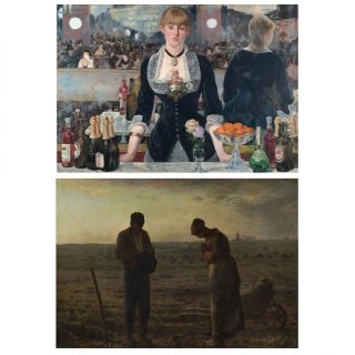 名画お値打ち2枚セット】上村松園＆雪舟 A3サイズ 美人画と