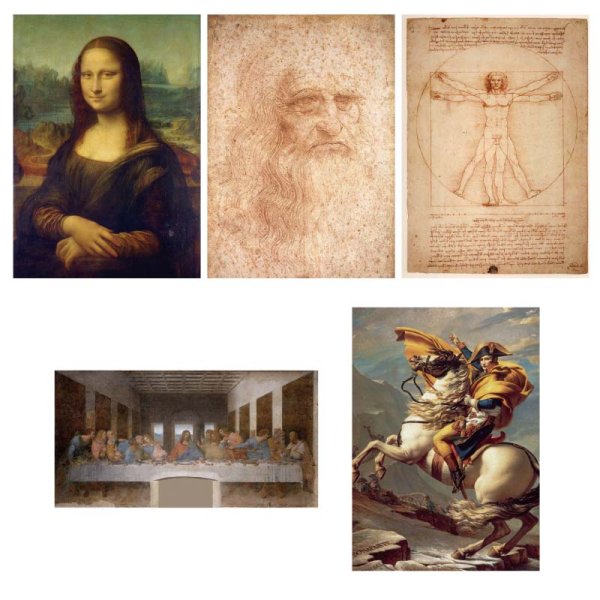 proceedx名画 3162 絵画お値打ち5枚セット2　ダヴィンチ　ダヴィンチ　ダヴィッド A3サイズ　送料無料　アート