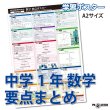 画像1: 中学1年 数学 要点まとめ 学習ポスター A2サイズ 基礎固め 定期テスト対策 防水不可 proceedx (1)