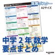 画像1: 中学2年 数学 要点まとめ 学習ポスター A2サイズ 基礎固め 定期テスト対策 防水不可 proceedx (1)