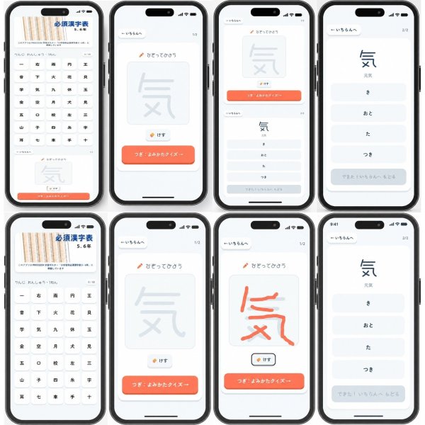 画像3: 【Webアプリ連動版】proceedx 0968 小学習得必須漢字表5,6年 小学 学習ポスター 家庭学習 知育 勉強 部屋 教室 掲示 (3)