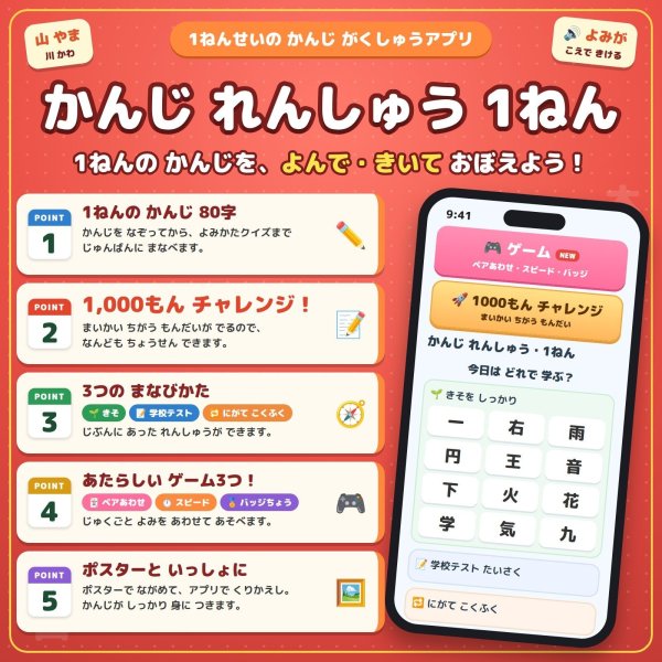 画像4: 【Webアプリ連動版】proceedx 0968 小学習得必須漢字表5,6年 小学 学習ポスター 家庭学習 知育 勉強 部屋 教室 掲示 (4)
