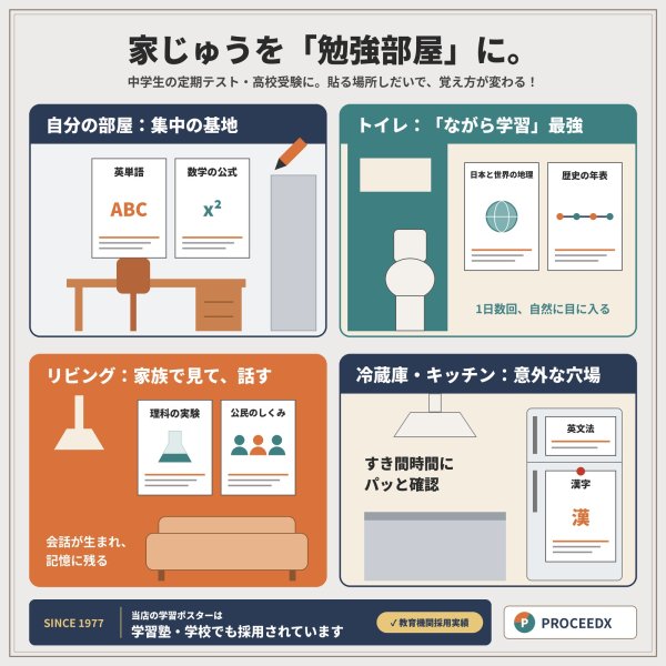 画像6: 【Webアプリ連動版】proceedx 10042 中学 世界地理用語集 中学 学習ポスター 家庭学習 知育 勉強 部屋 教室 掲示 (6)