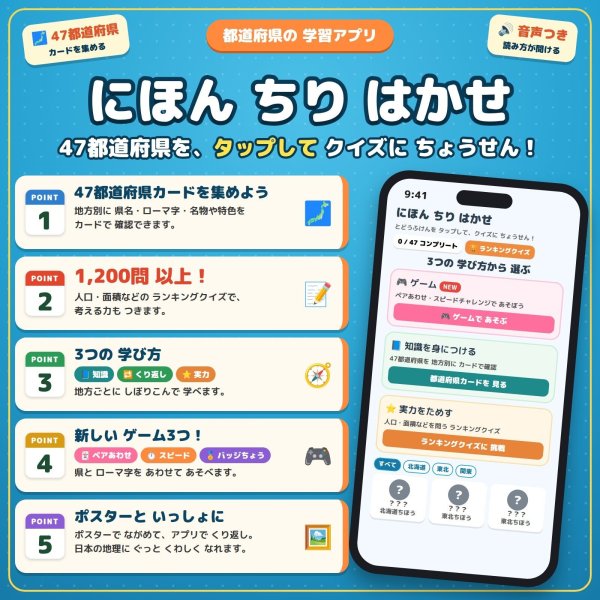 画像2: 1579【学習アプリ】 にほん ちり はかせ (2)
